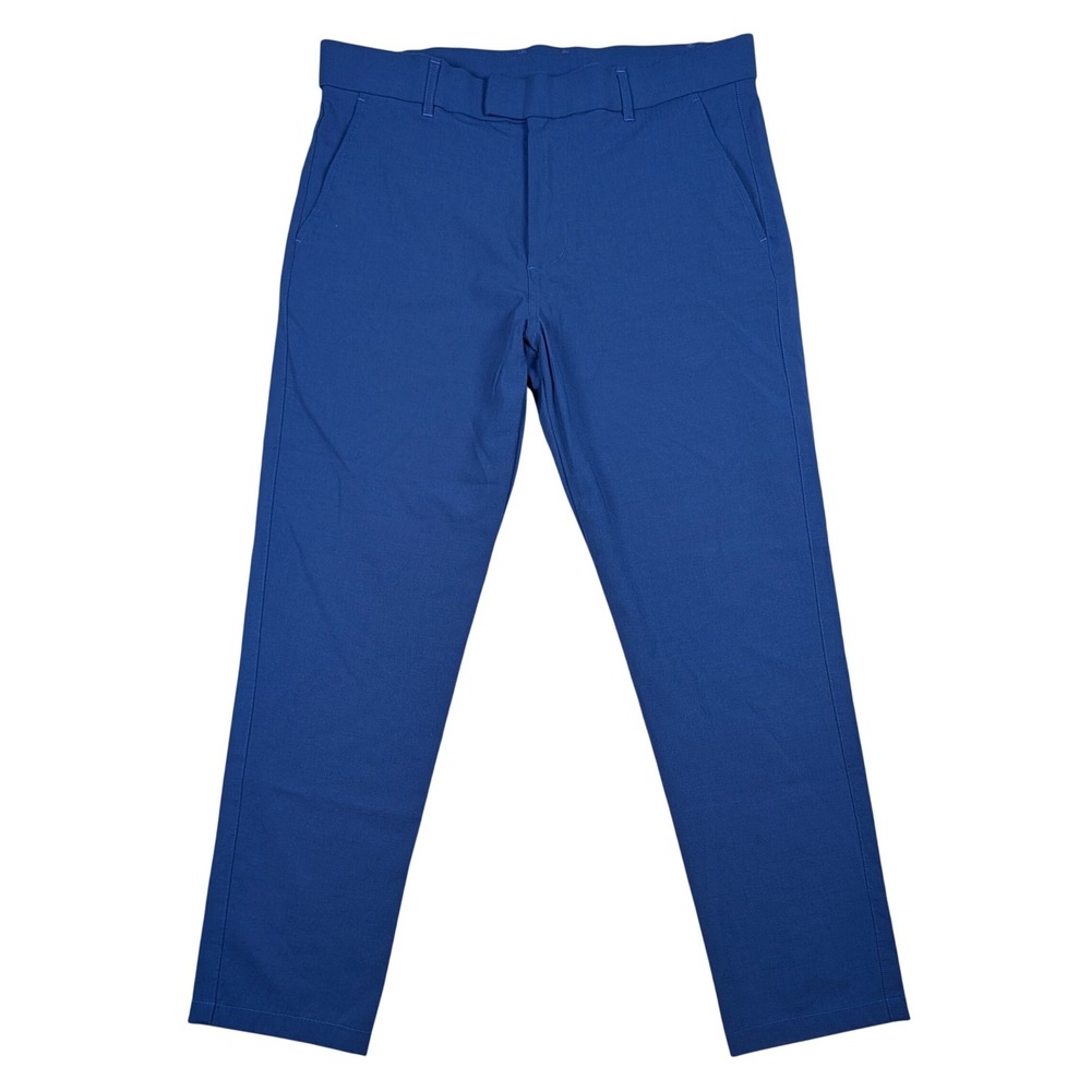 Greyson Seranno Golf Pants Mens 33x28* Blue Wool Stretch‎ Tapered Trousers